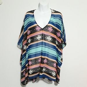 Show Me Your MuMu Blue Trival Peta Tunic Size M